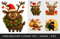 Christmas clipart printable sublimation design png Product Image 1