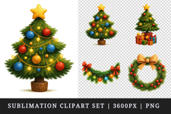 Christmas clipart printable sublimation design png Product Image 1