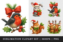 Christmas clipart printable sublimation design png Product Image 1