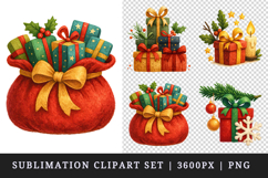 Christmas clipart printable sublimation design png Product Image 1