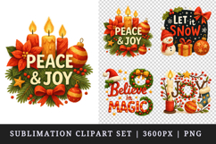 Christmas clipart printable sublimation design png Product Image 1