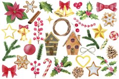 Christmas watercolor clipart set png