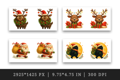 Christmas mug wrap printable sublimation design Product Image 2