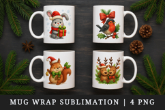 Christmas mug wrap printable sublimation design Product Image 1