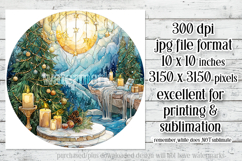Christmas Wind Spinner, Watercolor Holiday Round Image, r2 Product Image 2