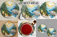 Christmas Wind Spinner, Watercolor Holiday Round Image, r2 Product Image 3