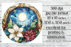 Christmas Wind Spinner, Watercolor Holiday Round Image, r3 Product Image 2