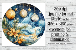 Christmas Wind Spinner, Watercolor Holiday Round Image, r4 Product Image 2