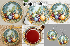 Christmas Wind Spinner, Watercolor Holiday Round Image, r5 Product Image 3