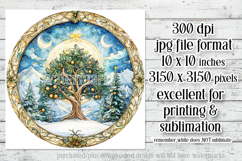 Christmas Wind Spinner, Watercolor Holiday Round Image, r6 Product Image 2