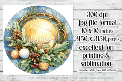 Christmas Wind Spinner, Watercolor Holiday Round Image, r7 Product Image 2