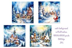 Christmas Backgrounds, 15x15 Watercolor Fantasy Backgrounds Product Image 2