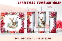 Winter tumbler wrap design Christmas deer tumbler Product Image 1