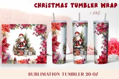 Santa ClausTumbler Design Sublimation. 20 oz, PNG Product Image 1