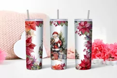 Santa ClausTumbler Design Sublimation. 20 oz, PNG Product Image 2