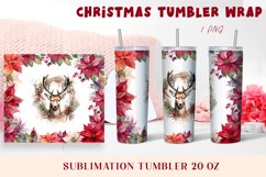 Winter tumbler wrap design Christmas deer tumbler Product Image 1