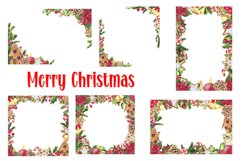 Christmas watercolor frames png 