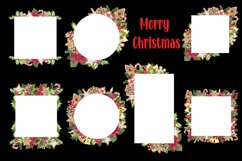 Christmas watercolor frames png 