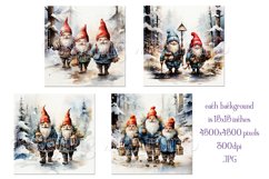 Christmas Backgrounds, 15x15 Christmas Gnomes Backgrounds Product Image 2