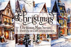 Christmas Backgrounds, 15x15 Christmas Main Street, Village Product Image 1