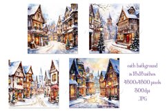 Christmas Backgrounds, 15x15 Christmas Main Street, Village Product Image 2