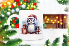 Christmas Watercolor Penguin illustration