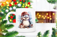 Christmas Watercolor Penguin illustration