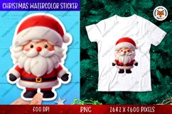 Christmas Santa Claus Sticker PNG, Christmas Felt Sticker Product Image 1