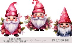 Cute watercolor Christmas gnome pillow sublimations- 3 png Product Image 2