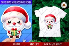 Christmas Santa Claus Sticker PNG, Christmas Sticker PNG Product Image 1