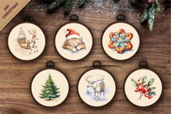 Watercolor Christmas stickers. Clipart. Product Image 8