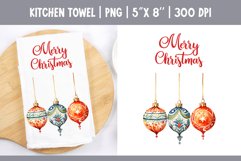 Christmas Kitchen Towel Sublimation Design | Ornament Product Image 1