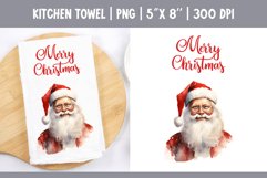 Christmas Kitchen Towel Sublimation Design | Santa Claus Product Image 1