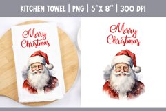 Christmas Kitchen Towel Sublimation Design | Santa Claus Product Image 1