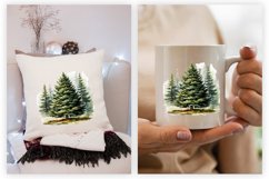 Watercolor Tree clipart PNG Design