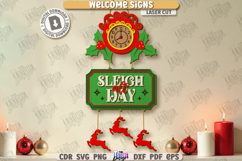 Christmas Welcome Sign Laser Cut | Winter Front Door Decor Product Image 1