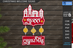 Christmas Welcome Signs Laser Cut Bundle|Xmas Wall Decor SVG Product Image 10