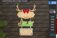 Christmas Welcome Sign Laser Cut | Xmas Wall Decor SVG | CNC Product Image 1