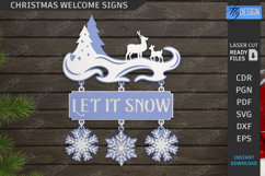 Christmas Welcome Signs Laser Cut Bundle|Xmas Wall Decor SVG Product Image 11