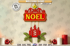 Christmas Welcome Sign Laser Cut | Winter Front Door Decor Product Image 1