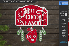 Christmas Welcome Signs Laser Cut Bundle|Xmas Wall Decor SVG Product Image 8