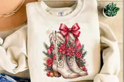 Christmas Western Cowgirl PNG Designs Product Image 2