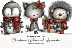Christmas Whimsical Animals Clipart Product Image 1