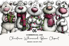 Christmas Whimsical Bear Clipart Product Image 1