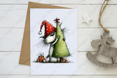 Christmas Whimsical Cat Clipart | Cute Festive Kitties Product Image 3
