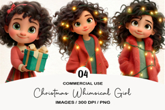 Christmas Whimsical Girl Png Product Image 1