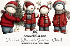 Christmas Whimsical Snowman Clipart Product Image 1