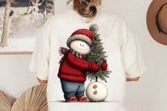Christmas Whimsical Snowman Clipart Product Image 2