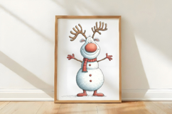 Christmas Whimsical Snowman Clipart Product Image 3
