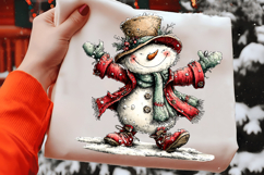 Christmas Whimsical Snowman Clipart Product Image 2